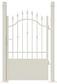 Cancello manuale battente Civetta in ferro, apertura a destra, L 104.5, H 150-165 cm, di colore bianco