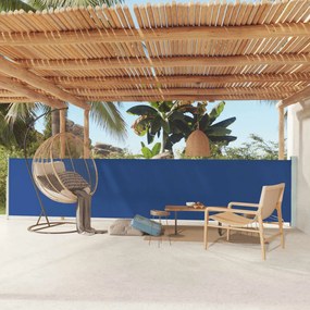 Tenda Laterale Retrattile Per Patio 117x600 Cm Blu /