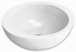 Ceramica flaminia fonte tonda lavabo 52 cm da appoggio in ceramica bianco lucido