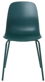 Sedia da pranzo in plastica turchese Whitby - Unique Furniture