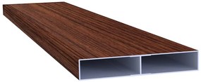 Doga per pannelli ALBA Maia aperta noce in alluminio H 12 x L 148 cm x Sp 20 mm, 4 pezzi