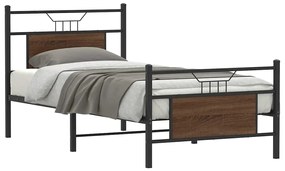 Giroletto Senza Materasso Rovere Marrone 90x200cm İn Truciolato /