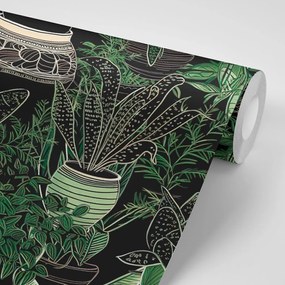 Carta da parati autoadesiva – Con motivo botanico
