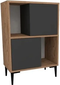 Mobile Da Cucina Multiuso Dispensa 60x35x90 Nikla Rovere E Antracite