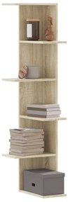 Scaffale Angolare Muro Rovere Sonoma 36,5x36,5x140 Cm Legno /