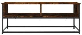 Tavolino da salotto rovere fumo 100x51x40 cm legno multistrato