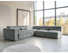 Divano angolare componibile in verde chiaro (con penisola a destra) Flex Felix – Miuform