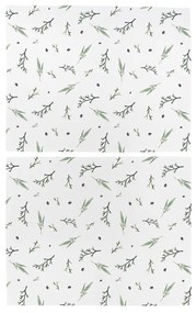 Tovagliette di stoffa con motivo natalizio in set da 2 35x45 cm Delicate Green - Butter Kings