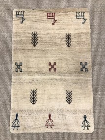 Gabbeh Tappeto persiano 50x80 Beige (Iran) Annodato A Mano