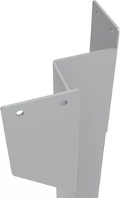 Gamba per mobili irregolare STEELMI Titi in acciaio argentato satinato L 15 x P 15 x H 72 cm