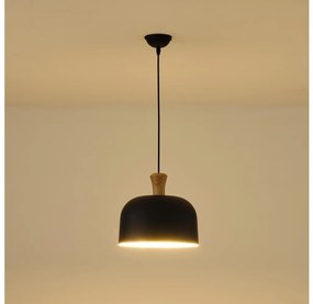 Lampadario a sospensione con filo 1xE27/15W/230V nero diametro 27 cm