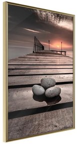 Poster  Stones on the Pier  Cornice Quadri Cornice d'oro, Larghezza x Altezza Home decor 20x30