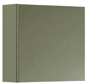 Pensile bagno Pixel laccato opaco verde salvia, 1 anta apertura da sinistra P 17 x L 40 x H 40 cm