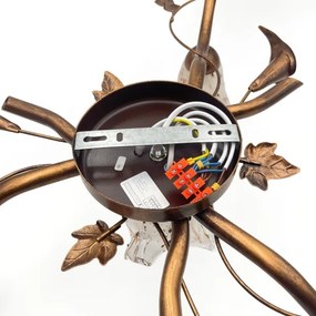 Plafoniera ROZETA 4xE14/40W/230V bronzo