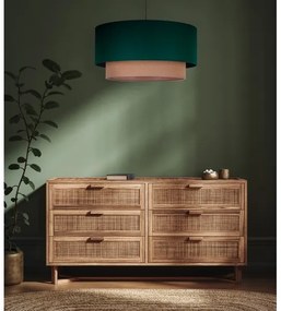 Duolla - Lampadario a sospensione con filo BOHO 1xE27/15W/230V diametro 45 cm verde/marrone