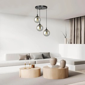 Lampadario a sospensione COSMO 3 BLACK GRAFIT PREMIUM