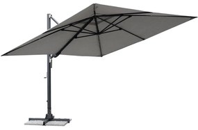Ombrellone decentrato grigio Sombra NATERIAL L 298 x 298 cm con telo grigio