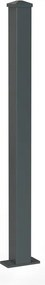 Pilastro completo da fissare 120x120 cancello 7016 in alluminio finitura verniciato Grigio H 175 cm