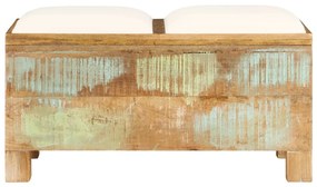 Cassapanca in legno massello di recupero 40x40x40 cm