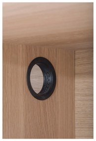 Tavolo TV in legno di quercia di colore nero-naturale 200x48 cm Fina - Gazzda