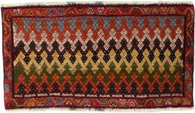 Shiraz Tappeto persiano 40x70 Rosso (Iran) Annodato A Mano