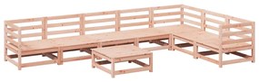 Set divani da giardino 8 pz in legno massello abete douglas