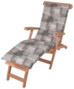 Cuscino per sedia a sdraio da giardino grigio 52x170 cm Stoke - Sun Garden