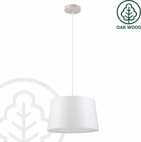 Lampadario su cavo AIDA 1xE27/60W/230V Ø 35 cm rovere/bianco