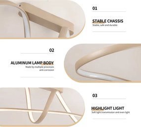 Brilagi-LED Plafoniera dimmerabile TWISTER LED/60W/230V 3000-6000K beige + telecomando