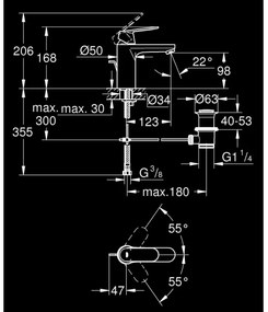 GROHE 23325000 - EUROSMART COSMOPOLITAN Miscelatore lavabo misura M cromato