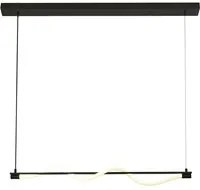 Lampadario Moderno Serpente Acciaio Bianco Policarbonato Nero Led 15W 2700K