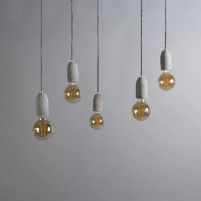 Lampada a sospensione industriale in cemento grigio - Cava 5