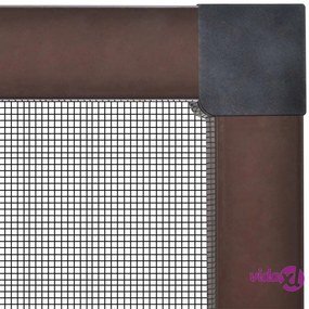 vidaXL Zanzariera marrone per finestre 130 x 150 cm