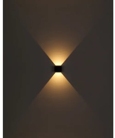 Globo 34168RB - Applique a LED da esterno VERONIKA 2xLED/3W/230V IP44 nero