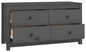 Armadietto grigio 100x40x54 cm in legno massello di pino