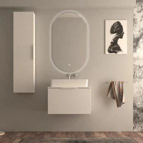 Mobile da bagno sotto lavabo BADEN HAUS MODULA bianco laccato opaco L 70 x H 43 x P 44 cm 3 cassetti, lavabo non incluso