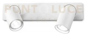 Rudy round applique a parete orientabile 2 luci attacco gu10 lampad...