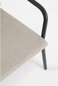 Sedia da esterno marrone chiaro in metallo Edvige – Bizzotto