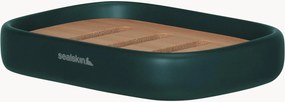 Portasapone con inserto in legno di faggio Mind