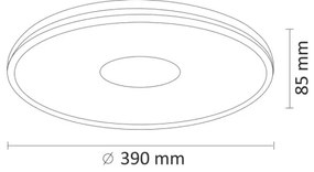 Plafoniera LED dimmerabile LEON LED/24W/230V + telecomando