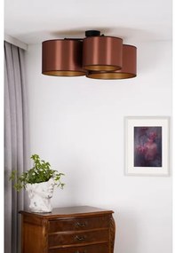 Duolla - Lampadario a plafone ROLLER TRIO SHINY 3xE27/15W/230V rame/oro