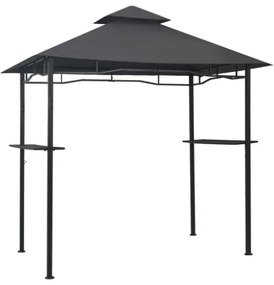 Gazebo per Barbecue 240x150x255 cm Antracite in Acciaio