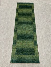 Loribaft Tappeto persiano 80 x 250 Verde (Iran) Annodato A Mano