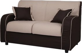 Divano sfoderabile 2 posti 146 cm PARIGI bicolore BEIGE e MARRONE