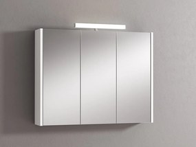 Pensile con luce Akira bianco frassinato L 90 x H 70 x P 15.5 cm