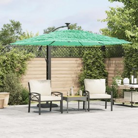 Ombrellone Giardino Con Palo İn Acciaio Verde 246x246x230 Cm /