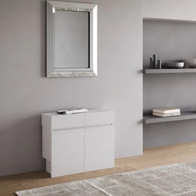 Seduta allungabile fino a 300 cm per tavolo consolle ELIA Bianco Frassino