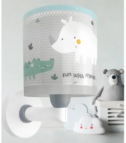 Dalber 60629 - Applique per bambini RHICO AND CROCO 1xE27/15W/230V