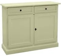 Madia credenza shabby chic in legno 2 porte avorio 105x42x85 - Mobili 2G