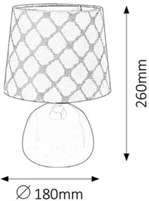 Rabalux 4380 - Lampada da tavolo ELLIE E14/40W beige